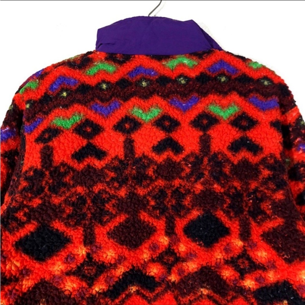 Urban Outfitters Sherpa 1/4 Zip Red Fleece Pullover, Small. - Picture 9 of 9